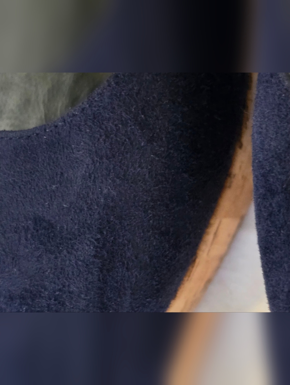 *NEW Stuart Weitzman Navy Suede Cork Wedge Pumps 8 1/2 - Picture 9 of 15